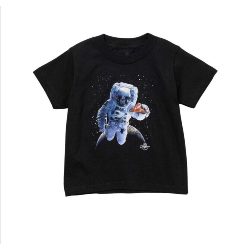Kid Dangerous Toddlers Nasa Graphic Short Sleeve Tee in Black 2T MSRP $22